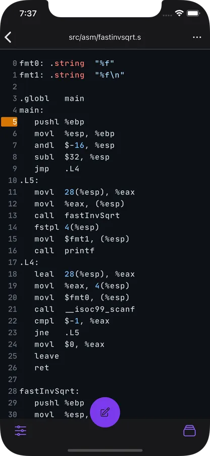 phone displaying the language