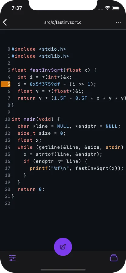 phone displaying the language