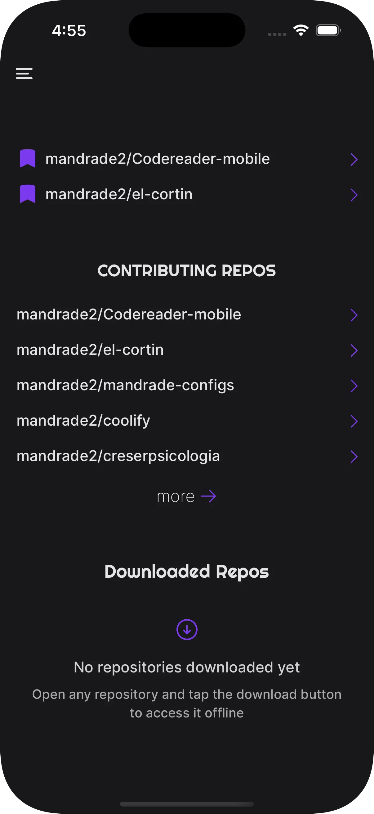 Yor starred and contributing repos